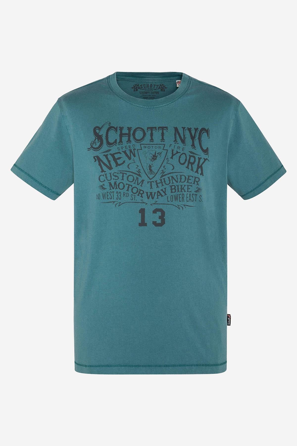 Ocean blue Rock Motorbike t-shirt - Image n°1