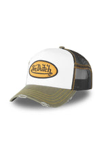 White khaki and black trucker cap - Image n°1