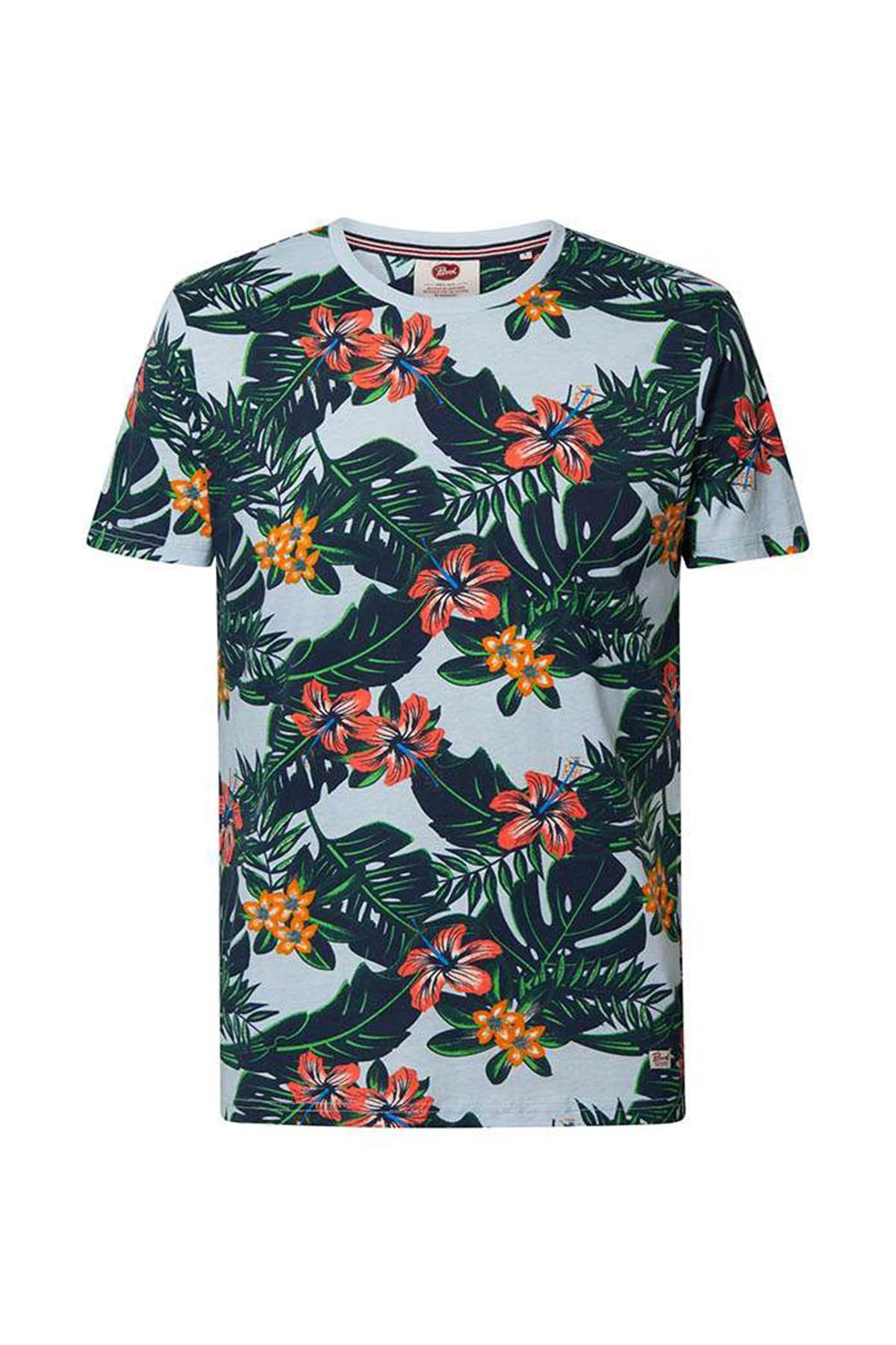 Men's floral print t-shirt - Image n°1