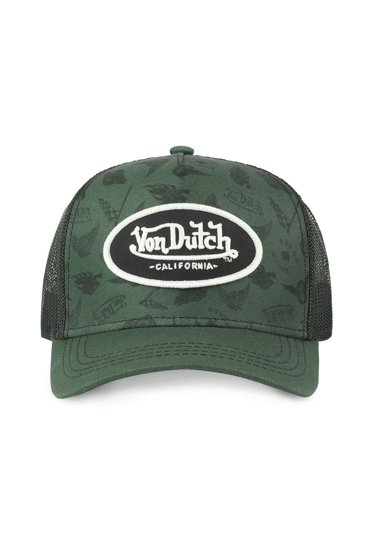 Khaki cap with printed patterns - Image n°3