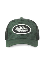 Khaki cap with printed patterns - Image n°3