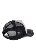 White and black biker trucker cap - Image n°3