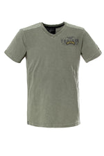 Top gun khaki V-neck T-shirt - Image n°1