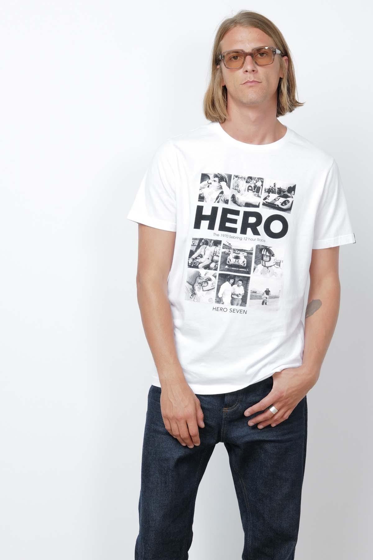 White Hero Steve McQueen T-shirt - Image n°1