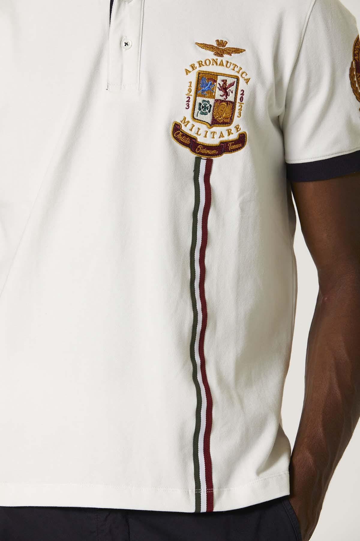 White polo shirt 100 years Aeronautica Militare - Image n°5
