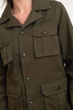Women's 100% cotton khaki jacket - Image n°6