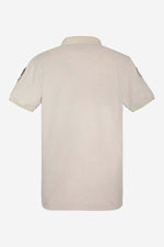 Men's khaki military style polo shirt - Image n°4