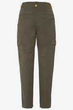 Women's khaki cotton cargo pants - Image n°4