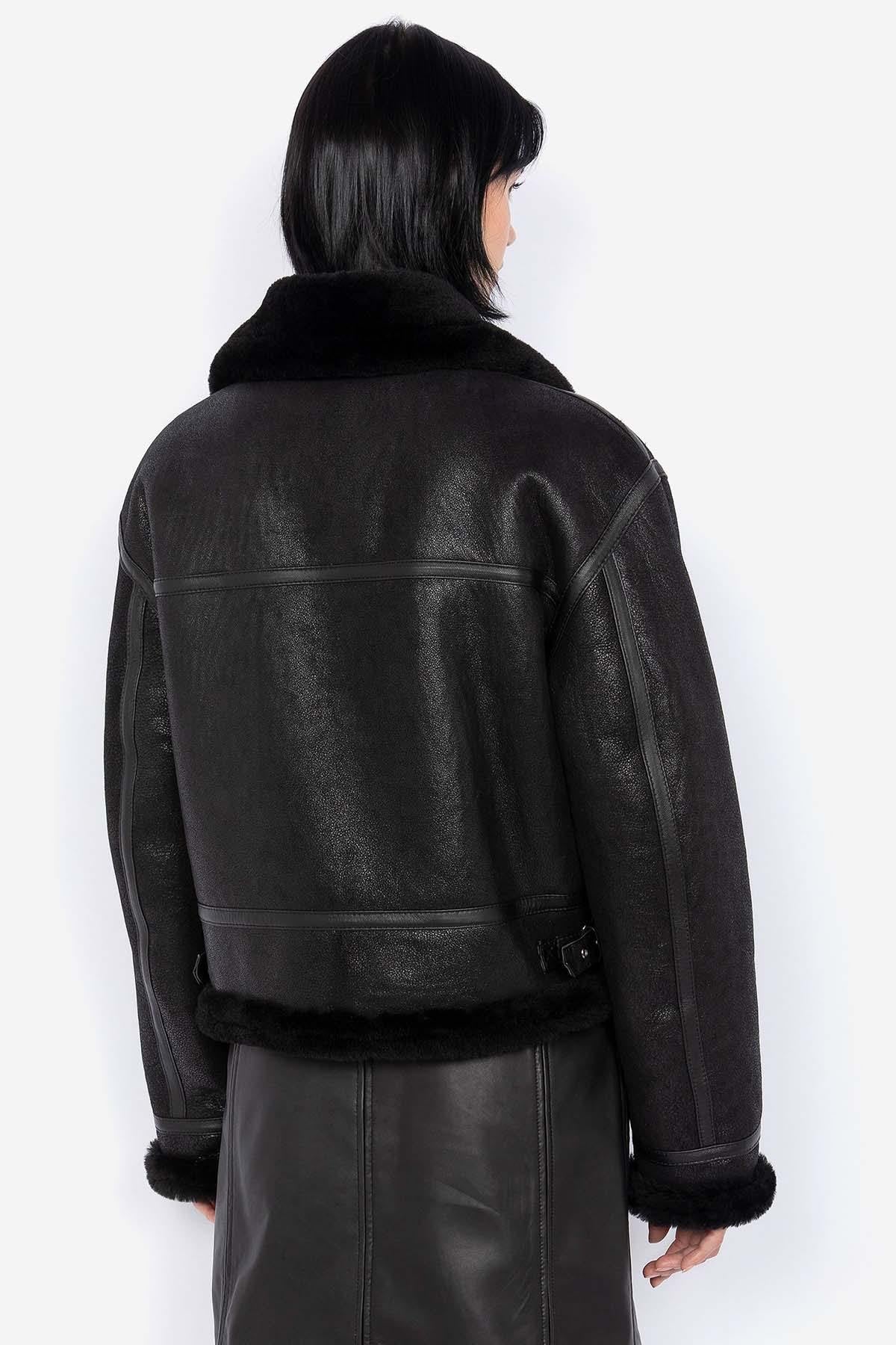 Complete black bomber jacket for women - Image n°5