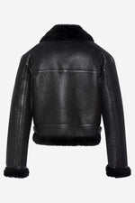 Complete black bomber jacket for women - Image n°7